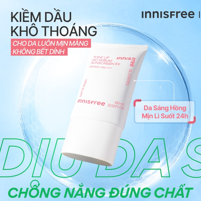 Kem chống nắng nâng tone Hàn Quốc Innisfree