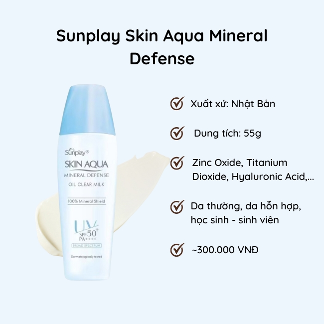 Sữa chống nắng vật lý Sunplay