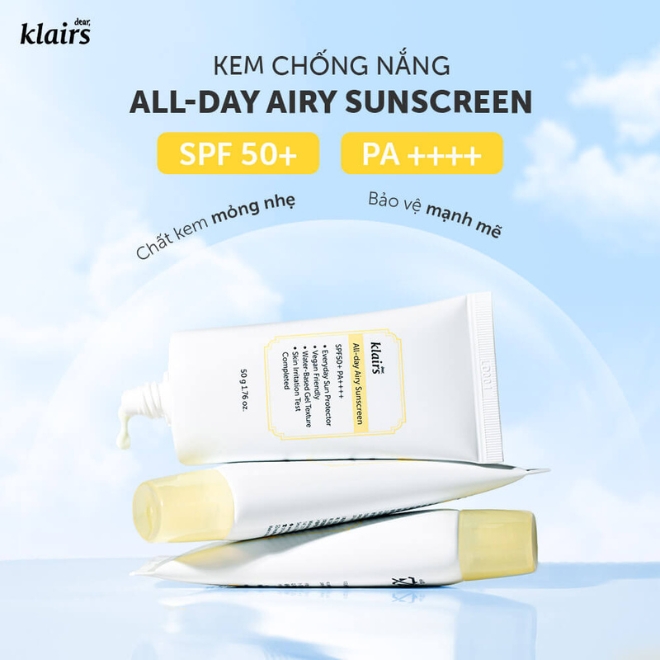 Kem chống nắng cho da khô mụn