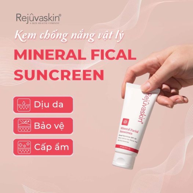 Kem chống nắng vật lý phổ rộng Rejuvaskin