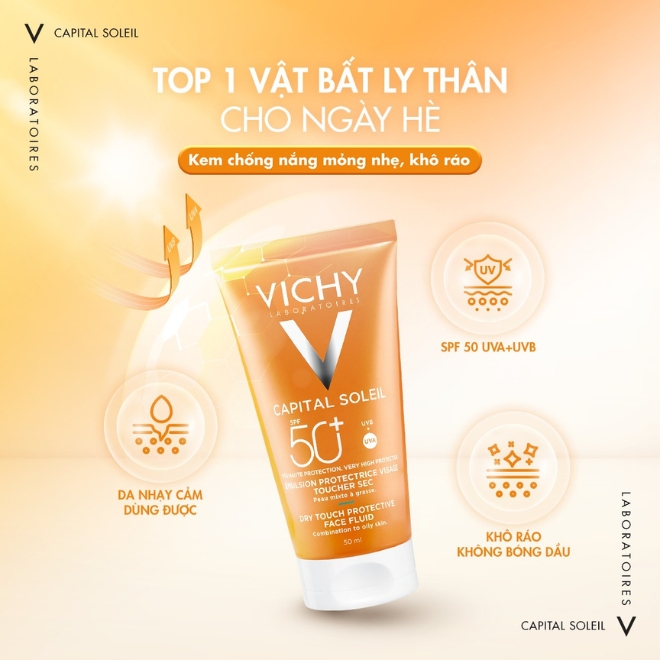 Kem chống nắng Vichy cho da khô